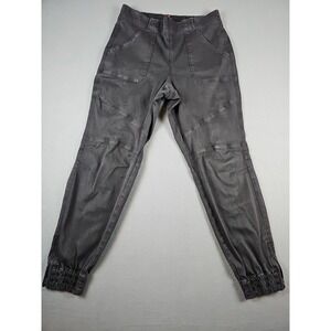 Spanx Pants XL Dark Ash Heather Stretch Twill Ankle Zip Jogger Pull-on 20319R